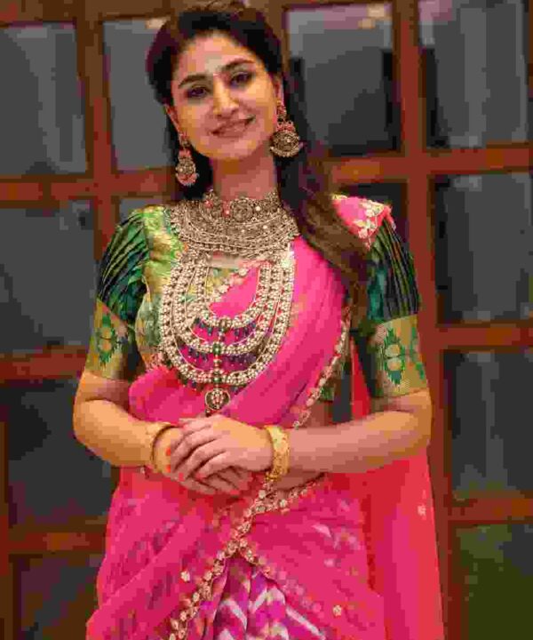 Fabric Printed Half Saree